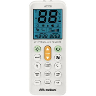 Univerzální dálkový ovladač Meliconi AC100 Plus, pro klimatizace (802101), bílý