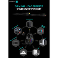 Herní sluchátka Connect IT NEO (CHP-3595-WH), bílá