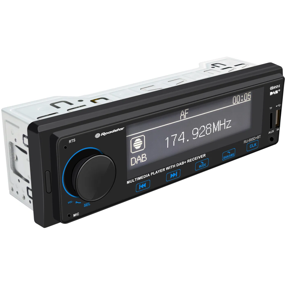Autorádio Roadstar RU-695D+BT černé, DAB+, BT, USB