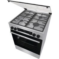 Kombinovaný sporák Gorenje GKS6C70X, A, 60 cm, 71 l, 11 f, nerez