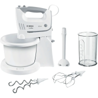 Ruční šlehač ErgoMixx Bosch MFQ 36445 s mísou, 450 W, bílý