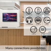 Televize LED TV STRONG SRT24HE4023, 61 cm, 24", DVB-T2/S2/C