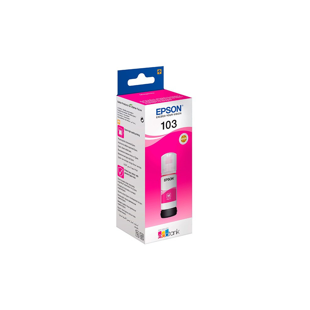 Epson originální ink C13T00S34A, EcoTank 103, magenta, 65 ml