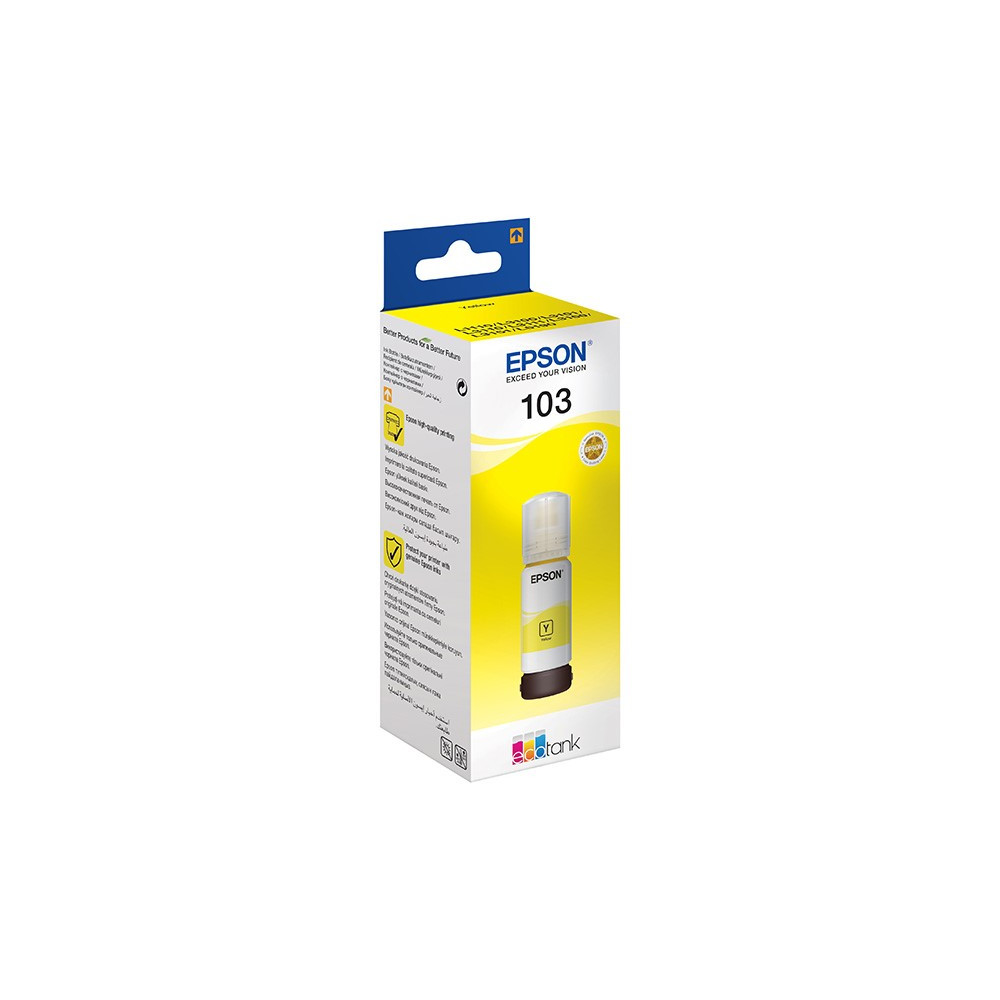 Epson originální ink C13T00S44A, EcoTank 103, yellow, 65 ml