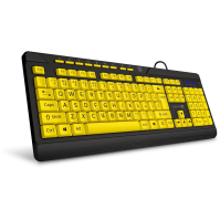 Klávesnice pro seniory/děti CONNECT IT FOR HEALTH CONTRAST, žluto-černá, CZ/SK