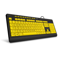 Klávesnice pro seniory/děti CONNECT IT FOR HEALTH CONTRAST, žluto-černá, CZ/SK