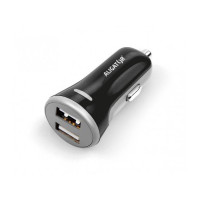 Adaptér do auta Aligator 2xUSB, smart IC, 3,4A + Lightning kabel (CHS0007) černý