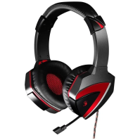 Herní sluchátka A4TECH G501, mikrofon, neodym, černá/červená