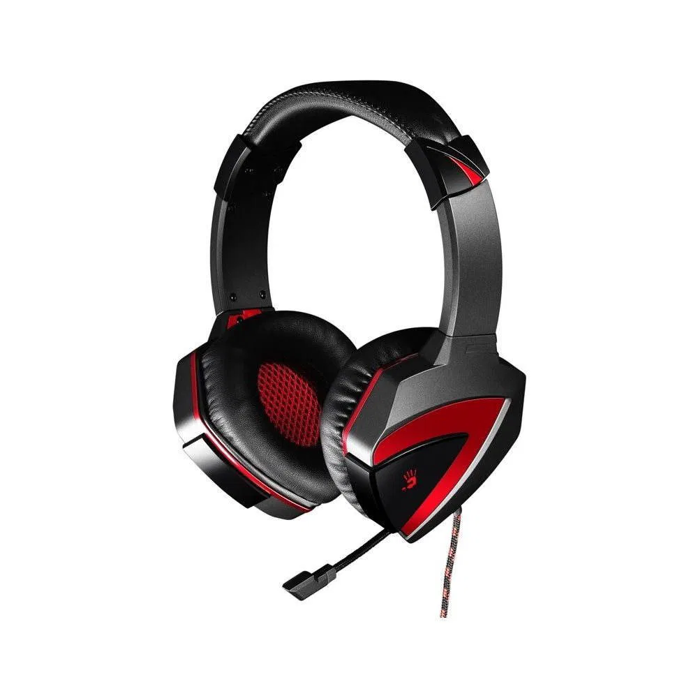 Herní sluchátka A4TECH G501, mikrofon, neodym, černá/červená