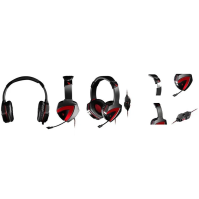 Herní sluchátka A4TECH G501, mikrofon, neodym, černá/červená