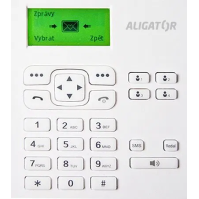 Domácí telefon Aligator T100, stolní, tlačítkový (AT100W), bílý