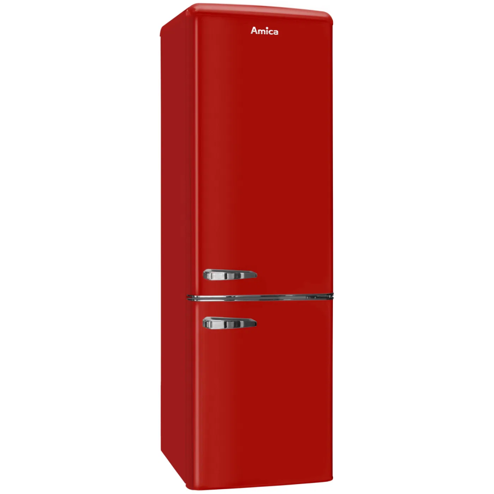 Kombinovaná chladnička Amica KGCR 387100 R, E, 181 cm, 181/63l, červená