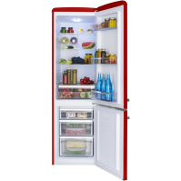 Kombinovaná chladnička Amica KGCR 387100 R, E, 181 cm, 181/63l, červená