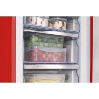 Kombinovaná chladnička Amica KGCR 387100 R, E, 181 cm, 181/63l, červená