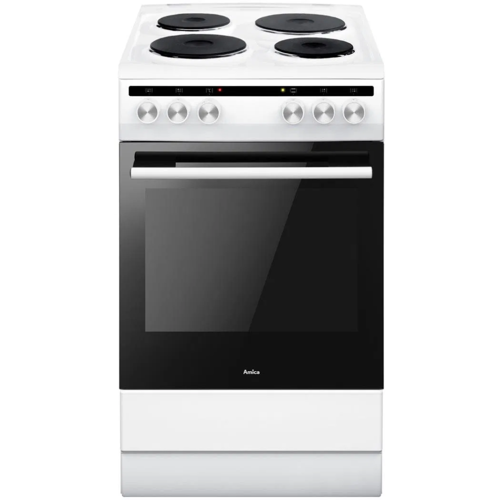 Elektrický sporák Amica SE 14 EBW, A, 50 cm, 68 l, 4 plotýnky, bílý