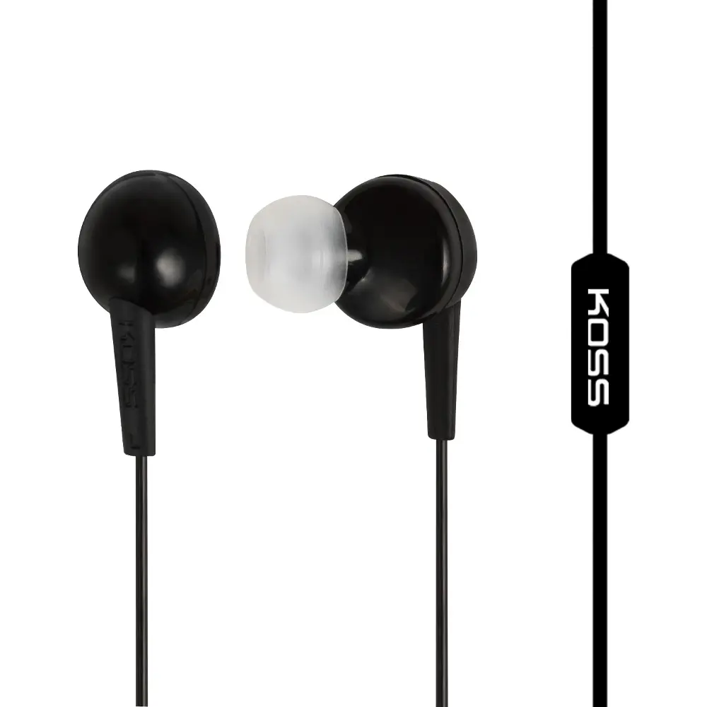 Sluchátka špuntová Koss KEB6iK (KEB/6i), mikrofon, černá