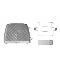 Topinkovač Russell Hobbs 26392-56 Groove 2S Toaster, 850 W, šedý