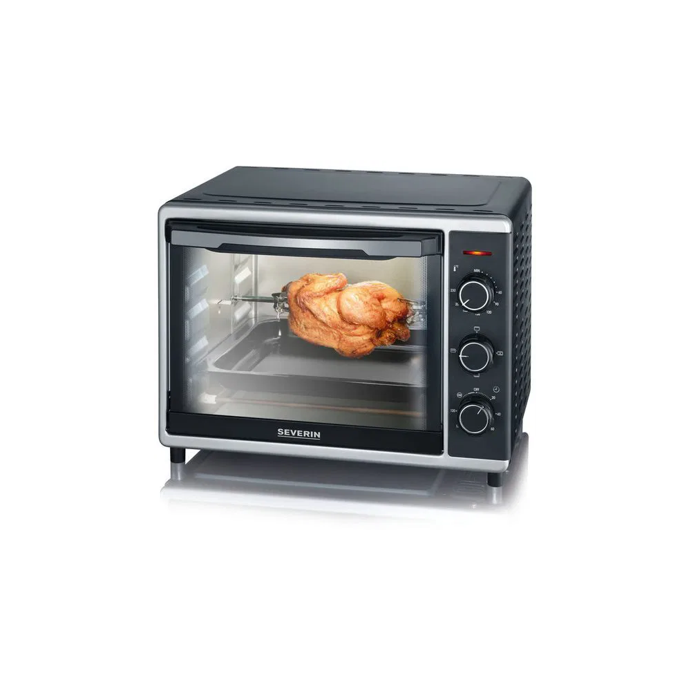 Horkovzdušná a elektrická minitrouba Severin TO 2056,30 l, 1600 W, černá