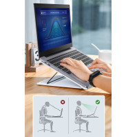 Podstavec pro notebooky Baseus Portable Laptop Stand SUDD-2G, šedý/bílý