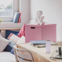 Stolní LED lampička Rabalux Siggy 76015, průhledná