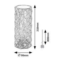 Stolní LED lampička Rabalux Siggy 76015, průhledná
