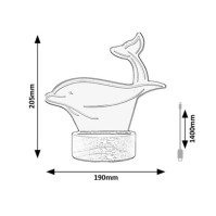 Stolní LED lampička Rabalux Akali 76002, dřevo/průhledná