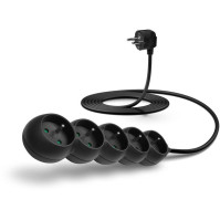 Prodlužovací kabel 230 V, 5 zásuvek, 3 m, bez vypínače, černý (Connect IT CES-1324-BK)