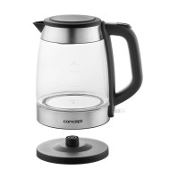 Rychlovarná konvice Concept RK4150, 1,7 l, 2200 W, nerez/sklo