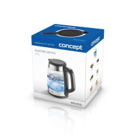 Rychlovarná konvice Concept RK4150, 1,7 l, 2200 W, nerez/sklo
