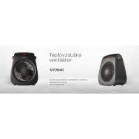 Teplovzdušný ventilátor Concept VT7041, 2000 W, 2 stupně, černý