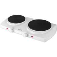 Elektrický vařič ECG EV 2512, 2 plotýnky, 1500 W, bílá