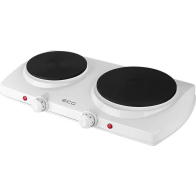 Elektrický vařič ECG EV 2512, 2 plotýnky, 1500 W, bílá