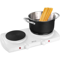 Elektrický vařič ECG EV 2512, 2 plotýnky, 1500 W, bílá