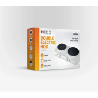 Elektrický vařič ECG EV 2512, 2 plotýnky, 1500 W, bílá
