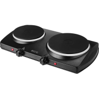 Elektrický vařič ECG EV 2512, 2 plotýnky, 1500 W, černý