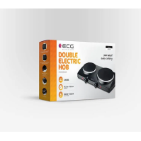 Elektrický vařič ECG EV 2512, 2 plotýnky, 1500 W, černý