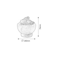 Stolní solná lampička Rabalux Fuji 4097, oranžová