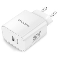 Nabíječka do sítě Aligator Power Delivery 20W, USB-C (CHPD0010), bílá