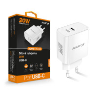 Nabíječka do sítě Aligator Power Delivery 20W, USB-C (CHPD0010), bílá