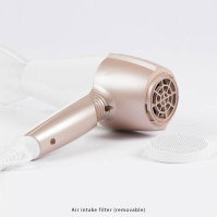 Fén ProfiCare HT 3010 WH, 2200 W, 2 rychlosti, 3 teploty, ion, dif, bílozlatý