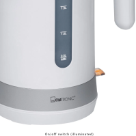 Rychlovarná konvice Clatronic WK 3452, 2200 W, 1,8 l, bílá