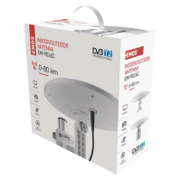 Anténa venkovní EM-9016C, 0–80 km, DVB-T2, DAB, FM, filtr LTE/4G