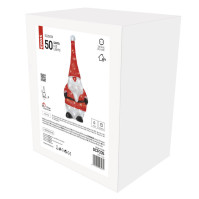 LED dekorace EMOS 50 LED vánoční skřítek, 61 cm, venkovní i vnitřní, studená bílá, časovač (DCFC05)