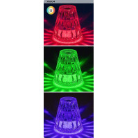 Stolní LED lampička Rabalux Siggy 76004, průhledná