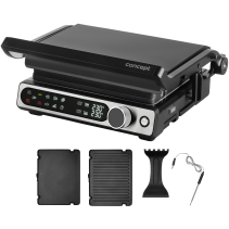 Kontaktní gril s teplotní sondou Concept GE3500, 2000 W, 11 programů