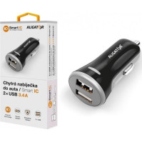 Adaptér do auta Aligator CHS0005 2xUSB, smart IC, 3,4A, černý