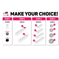 Prodlužovací kabel Connect IT CI-1285, 5 zásuvek, 3 m, s vypínačem, bílý