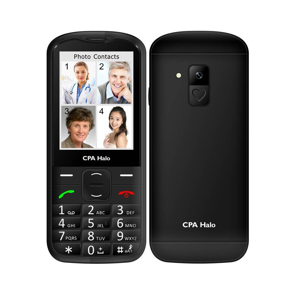 Mobilní telefon CPA Halo 18 Senior (TELMY1018BK), černá