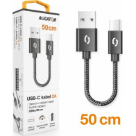 Kabel Aligator Premium USB/USB-C, 0,5m, 2A (DATKP39), černý