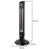 Infrazářič Ardes 4B03 (AR4B03), 1000 W, 2 úrovně vytápění, černá